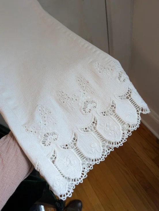 NWT Anthropologie Pilcro High-Rise Cropped Flare White Jeans - Size 29 - Picture 3 of 10